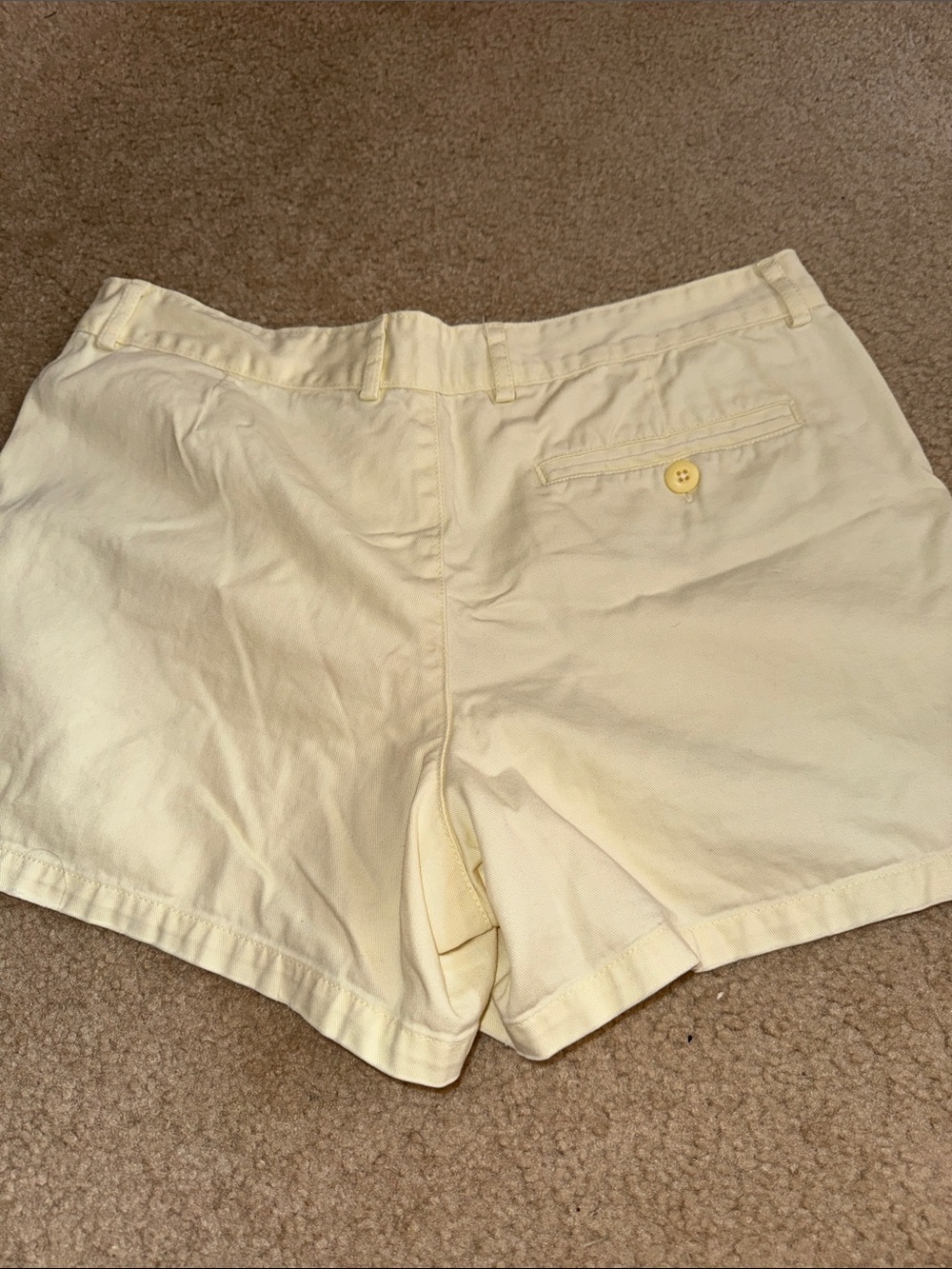 Classic Women's Yellow Cotton Shorts - Size 8